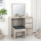 Malvern 3 Drawer Dressing Table Set - Urban Snow/Steel Fabric