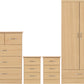 Nevada 2 Door 1 Drawer Wardrobe Bedroom Set - Sonoma Oak Effect