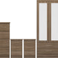 Nevada 3 Door 2 Drawer Mirrored Wardrobe Bedroom Set - Rustic Oak Effect