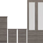 Nevada 3 Door 2 Drawer Mirrored Wardrobe Bedroom Set - Black Wood Grain