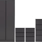 Malvern 3 Door Wardrobe Bedroom Set - Grey