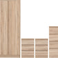 Malvern 3 Door Wardrobe Bedroom Set - Sonoma Oak Effect