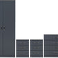 Dakota 2 Door Wardrobe Bedroom Set - Dark Grey
