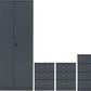 Dakota 3 Door Wardrobe Bedroom Set - Dark Grey