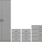 Dakota 2 Door Wardrobe Bedroom Set - Light Grey