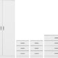 Dakota 2 Door Wardrobe Bedroom Set - White