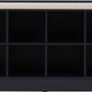 Portland Shoe Bench - Navy Blue/Cream Fabric