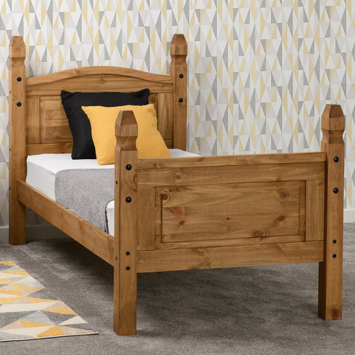 Corona 3' Bed High Foot End - Distressed Waxed Pine