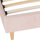 Amelia 3' Bed - Pink Velvet Fabric