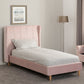 Amelia 3' Bed - Pink Velvet Fabric