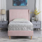 Amelia 3' Bed - Pink Velvet Fabric