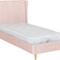 Amelia 3' Bed - Pink Velvet Fabric