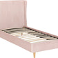 Amelia 3' Bed - Pink Velvet Fabric