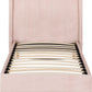 Amelia 3' Bed - Pink Velvet Fabric
