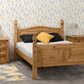Corona 4'6" Bed High Foot End - Distressed Waxed Pine