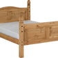 Corona 4'6" Bed High Foot End - Distressed Waxed Pine