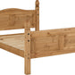 Corona 4'6" Bed High Foot End - Distressed Waxed Pine