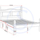 Corona 4'6" Bed Low Foot End - Distressed Waxed Pine
