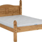 Corona 4'6" Bed Low Foot End - Distressed Waxed Pine