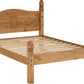 Corona 4'6" Bed Low Foot End - Distressed Waxed Pine