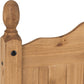 Corona Scroll 4'6" Bed High Foot End - Distressed Waxed Pine