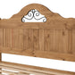 Corona Scroll 4'6" Bed High Foot End - Distressed Waxed Pine
