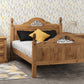 Corona Scroll 4'6" Bed High Foot End - Distressed Waxed Pine