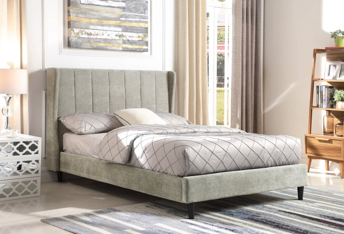 Amelia 4'6" Bed - Dark Grey Fabric