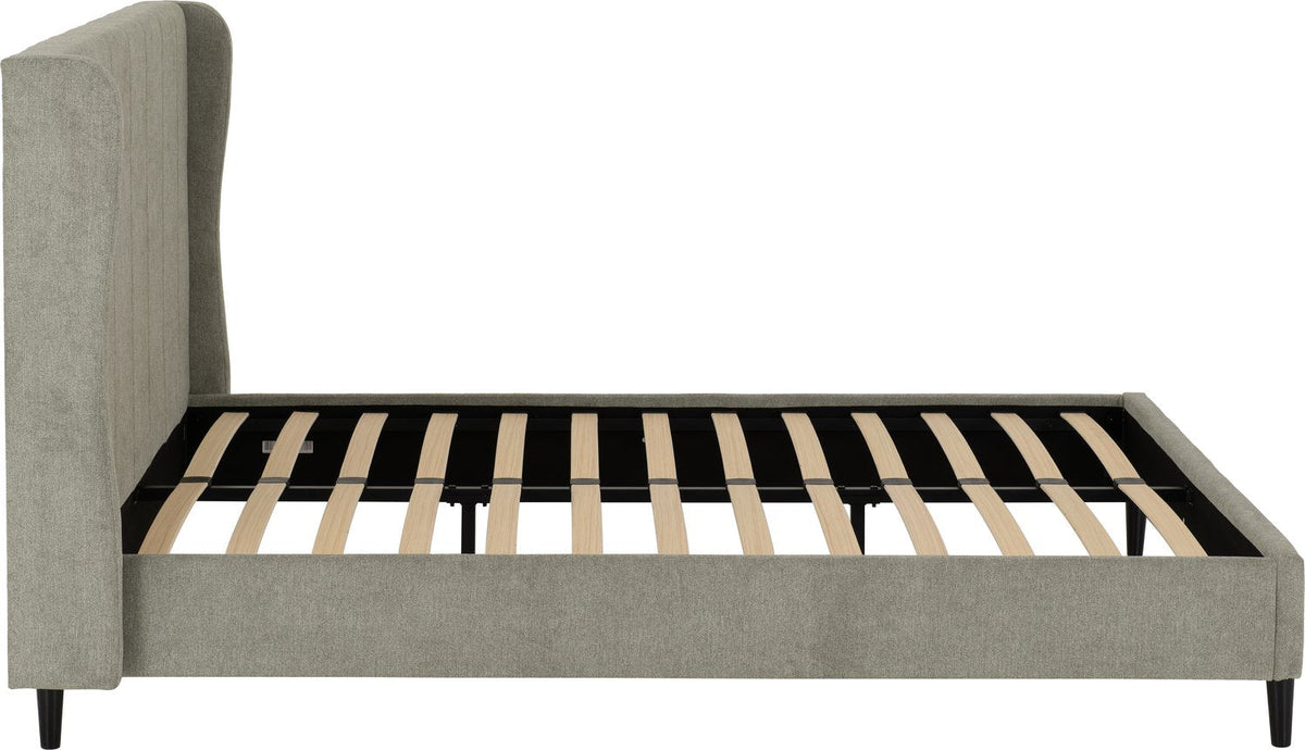 Amelia 4'6" Bed - Dark Grey Fabric