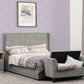 Amelia Plus 4'6" Storage Bed - Dark Grey Fabric