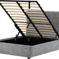 Amelia Plus 4'6" Storage Bed - Dark Grey Fabric