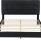 Arran 4'6" Bed - Black Faux Leather