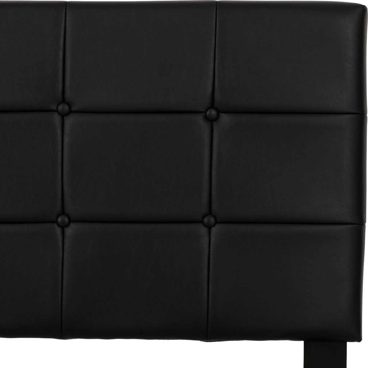 Arran 4'6" Bed - Black Faux Leather