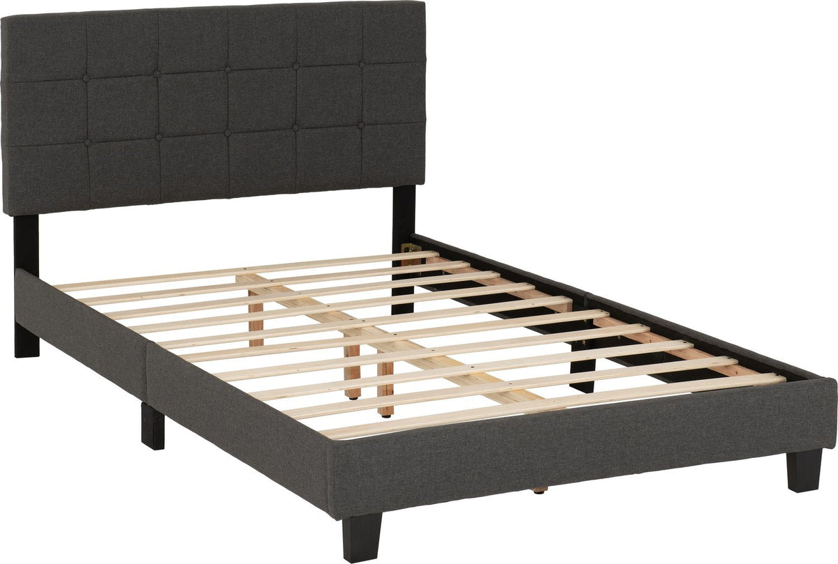 Arran 4'6" Bed - Grey Fabric