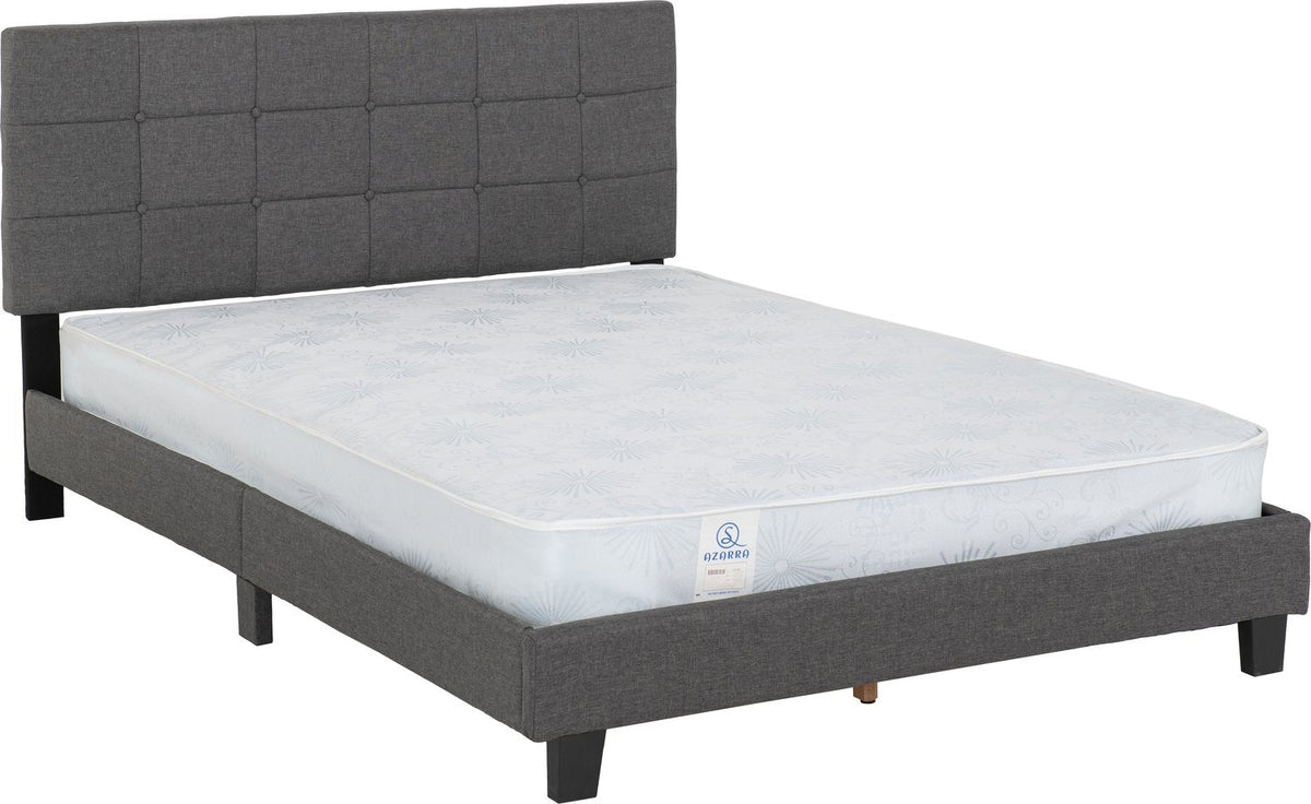 Arran 4'6" Bed - Grey Fabric