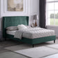 Amelia 5' Bed - Green Velvet Fabric