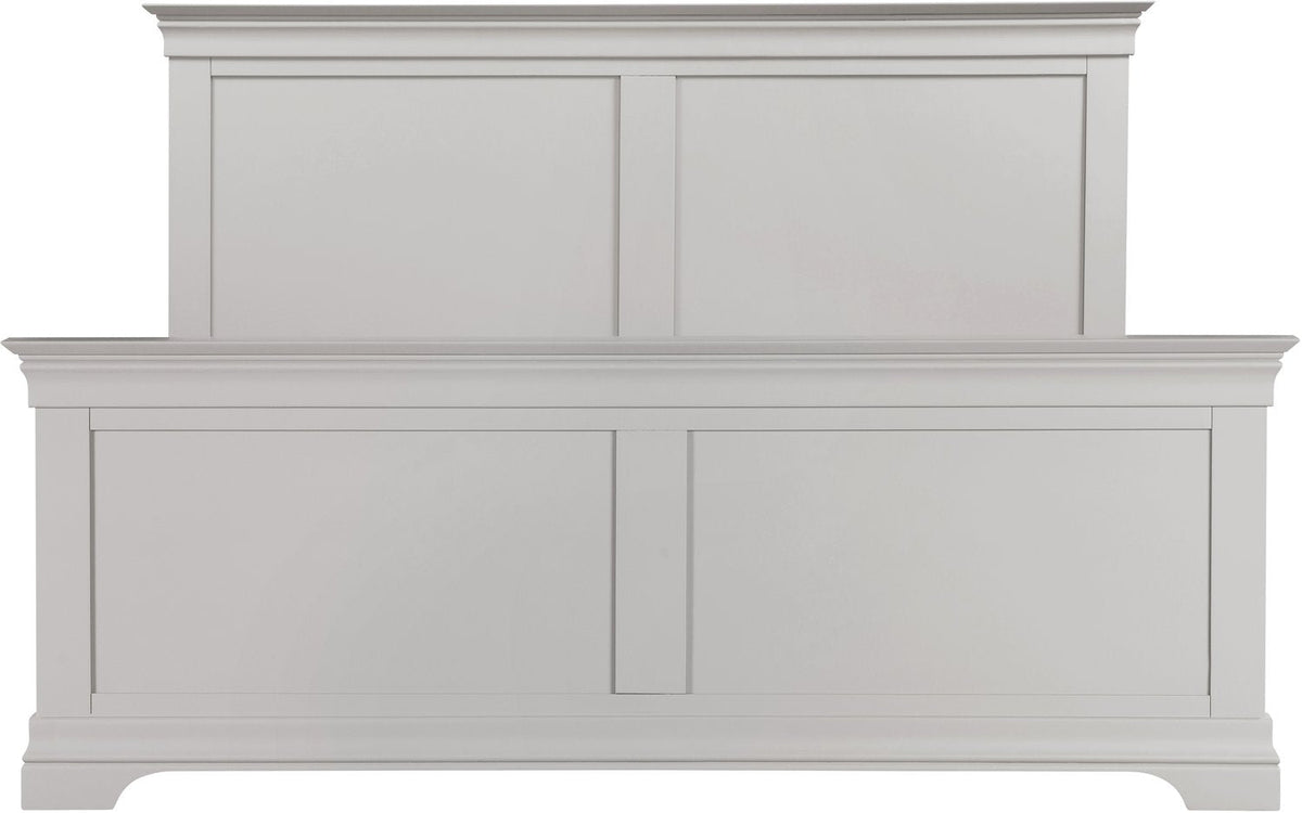 Bordeaux 5' Bed High Foot End - Pebble Grey