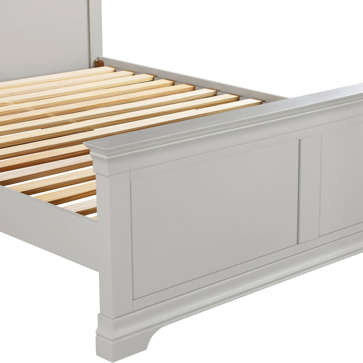 Bordeaux 5' Bed High Foot End - Pebble Grey