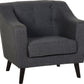 Ashley 1 Seater Sofa - Dark Grey Fabric