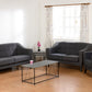 Ashley 1 Seater Sofa - Dark Grey Fabric