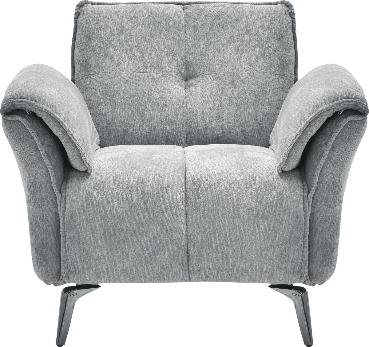 Amalfi 1 Seater Sofa - Grey Fabric