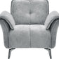 Amalfi 1 Seater Sofa - Grey Fabric