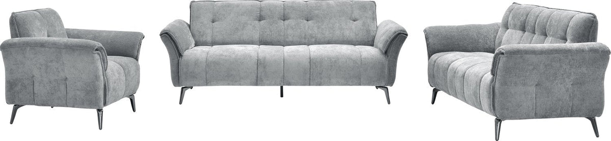 Amalfi 3 Seater Sofa - Grey Fabric