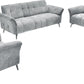 Amalfi 3 Seater Sofa - Grey Fabric