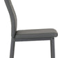 Abbey Dining Set - Clear Glass/Grey/Grey Faux Leather