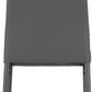 Abbey Dining Set - Clear Glass/Grey/Grey Faux Leather