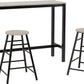 Athens Breakfast Bar Set - Concrete Effect/Black