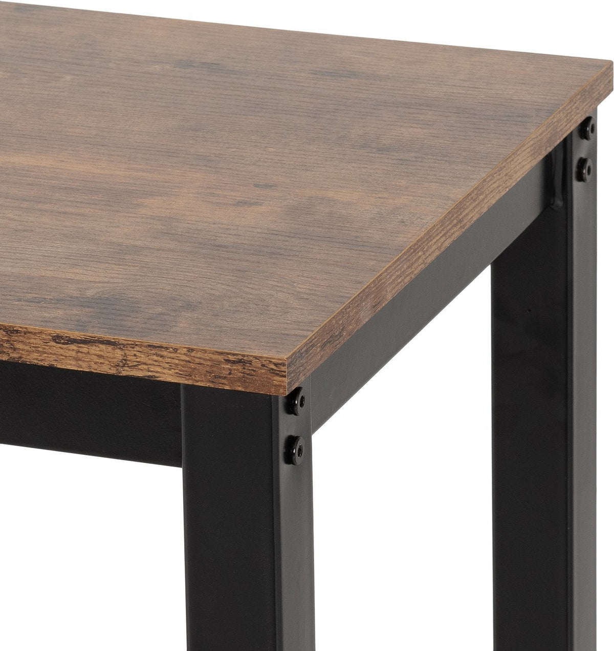 Athens Breakfast Bar Set - Acacia Effect/Black