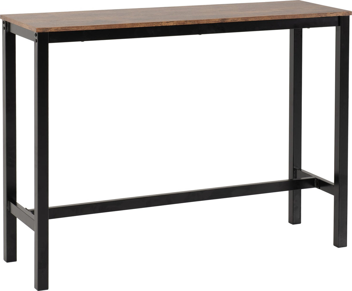 Athens Breakfast Bar Set - Acacia Effect/Black