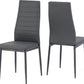 Abbey Chair (Box Of 2) - Grey Faux Leather